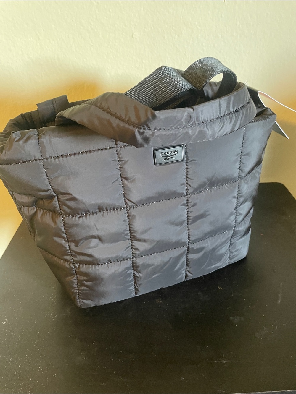Reebok Black Quilted Strap Crossbody Bag View 3